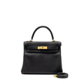 Hermes Kelly 28 Togo Black GHW