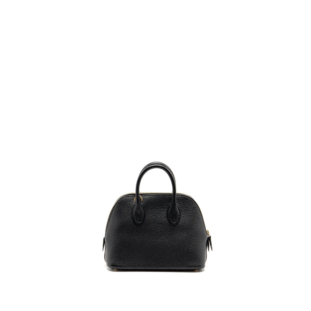 Hermes Mini Bolide Chevre mysore black GHW