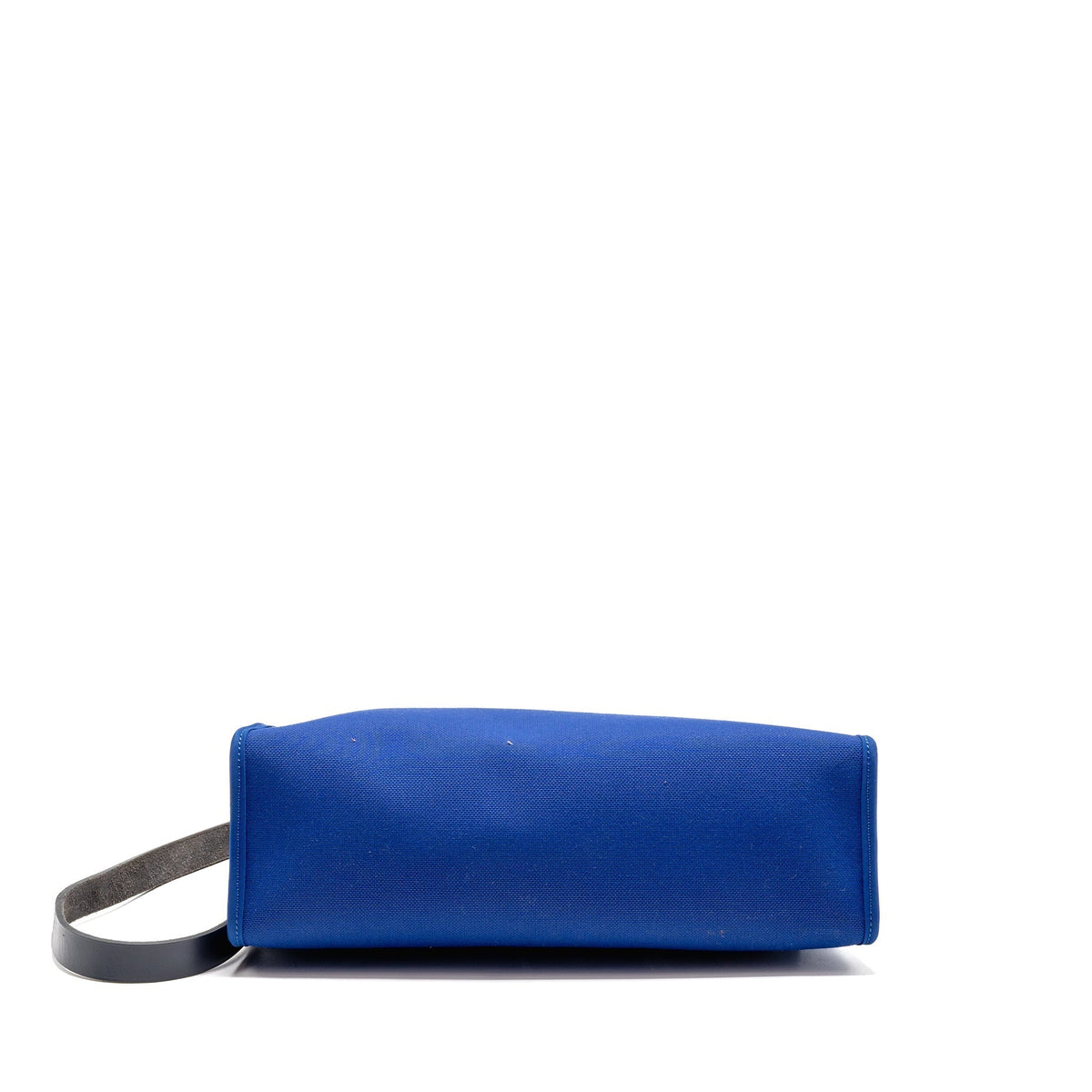 HERMES HERBAG 31 ZIP BAG CANVAS/HUNTER LEATHER BLEU ELECTRIQUE/BLEU INDIGO SHW