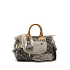 Louis Vuitton speedy 30 denim patchwork grey GHW