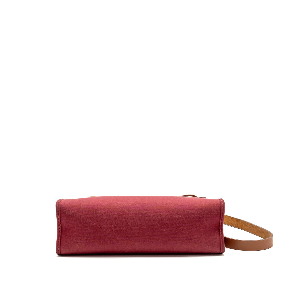 Hermes Herbag 31 Zip Bag Canvas/Hunter Leather Red SHW