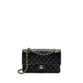 CHANEL MEDIUM CLASSIC DOUBLE FLAP BAG CAVIAR BLACK GHW