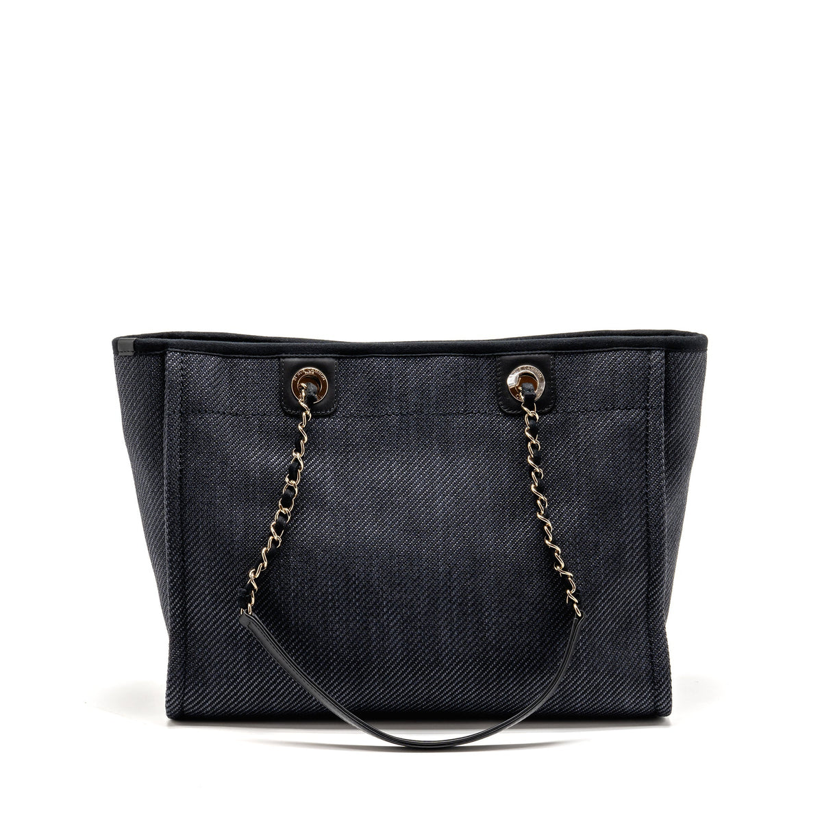 Chanel Deauville tote fabric black LGHW