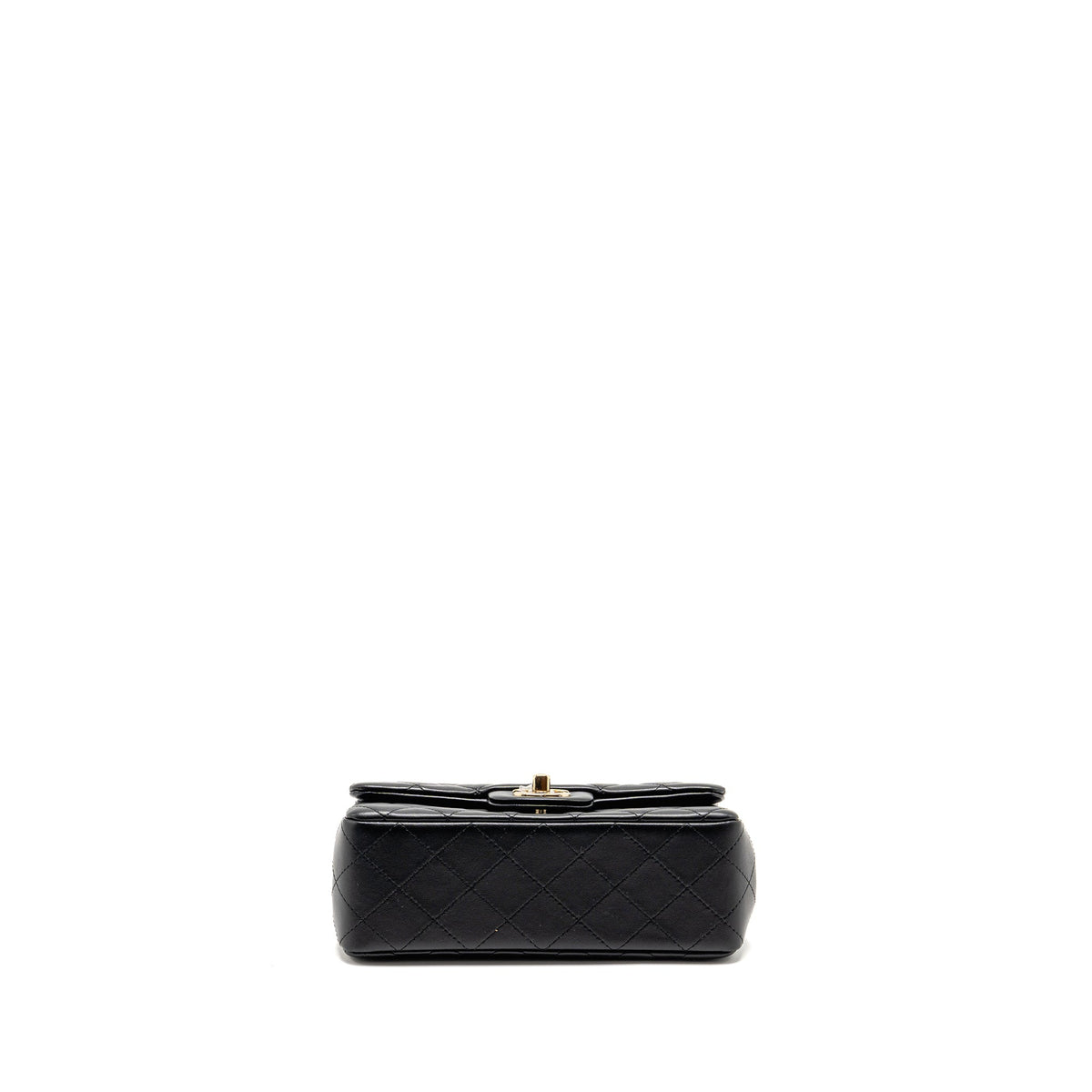 CHANEL MINIRECTANGULAR FLAP BAG LAMBSKIN BLACK LGHW (MICROCHIP)