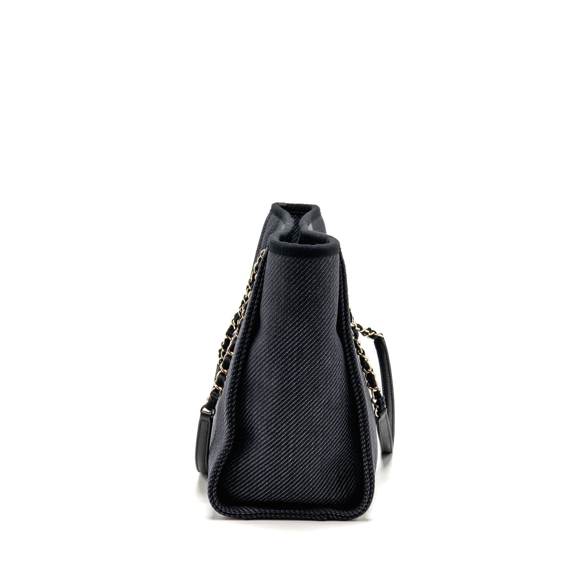 Chanel Deauville tote fabric black LGHW
