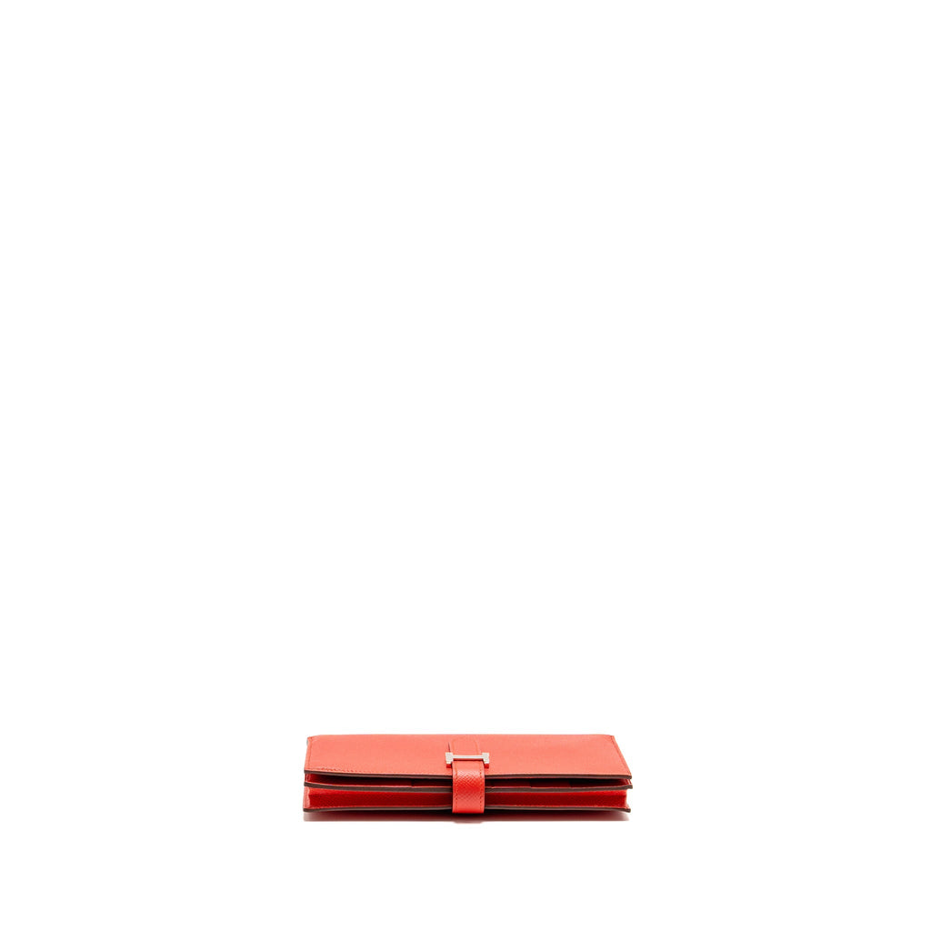 Hermes Béarn Wallet Epsom tomato Red SHW