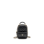 CHANEL MINI BACKPACK / CROSSBODY BAG CAVIAR BLACK LGHW (MICROCHIP)