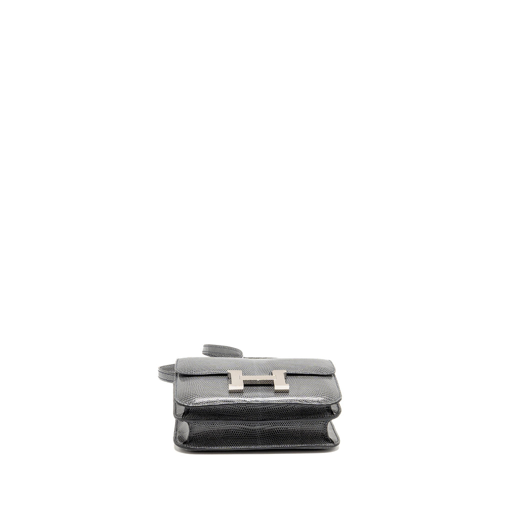 Hermes Mini Constance Lizard Niloticus Ardoise SHW