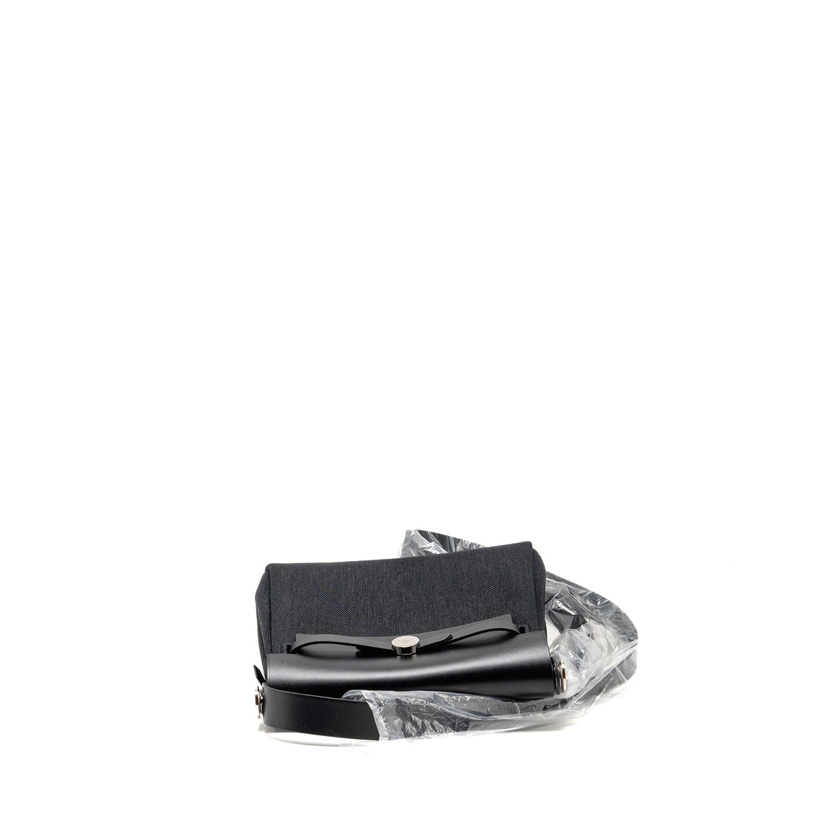 Hermes Mini Herbag Canvas/Hunter Leather Black SHW