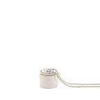 CHANEL CC LOGO CHAINS WITH CHARM VANITY CALFSKIN WHITE LGHW