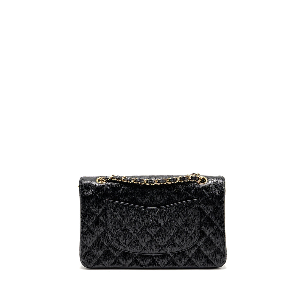 CHANEL MEDIUM CLASSIC DOUBLE FLAP BAG CAVIAR BLACK GHW