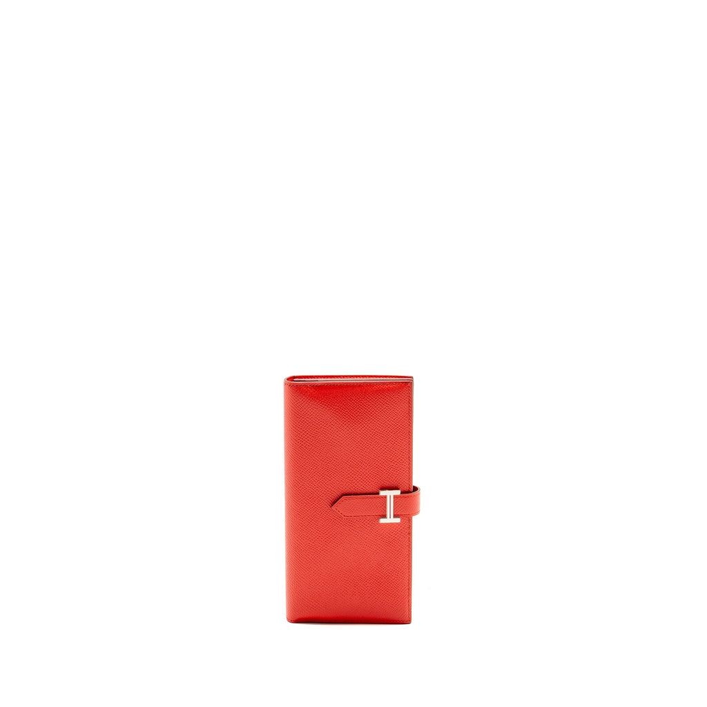 Hermes Béarn Wallet Epsom tomato Red SHW