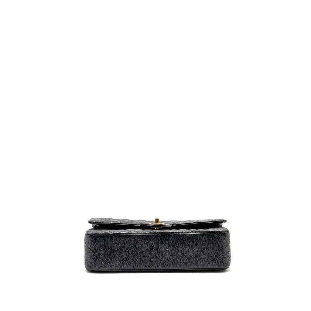 CHANEL MEDIUM CLASSIC DOUBLE FLAP BAG CAVIAR BLACK GHW