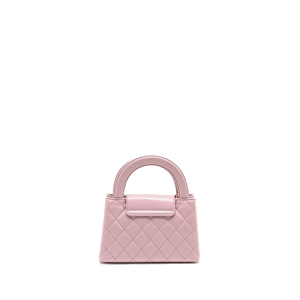 CHANEL MINI KELLY SHOPPING TOTE BAG CALFSKIN 24A LIGHT PINK GHW (MICROCHIP)