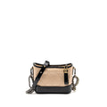 CHANEL SMALL GABRIELLE HOBO BAG AGED CALFSKIN BEIGE/BLACK MULTICOLOURED HARDWARE