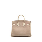 HERMES BIRKIN 25 GRIZZY/SWIFT NATA/GLYCINE SHW