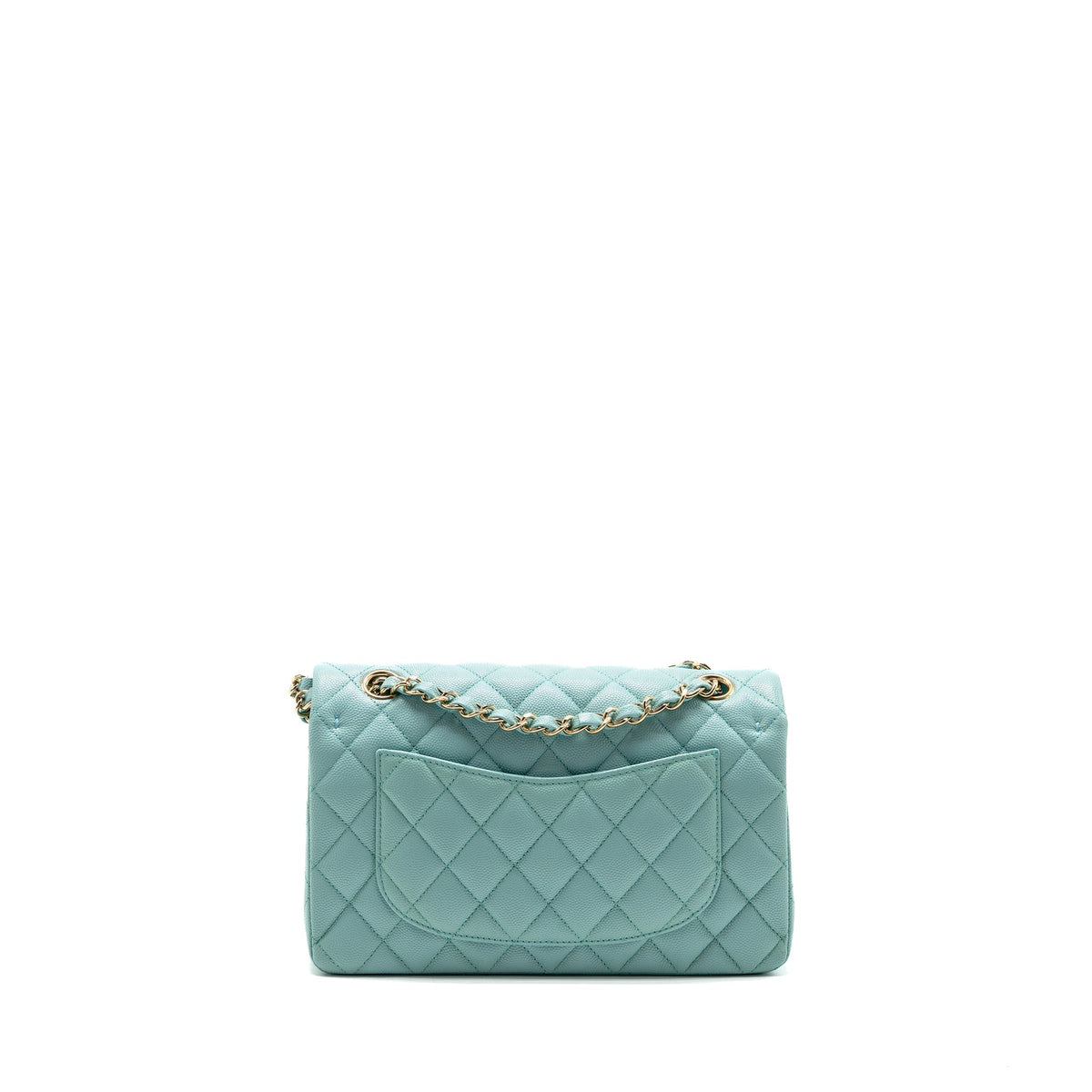 Chanel Small Classic Double Flap Bag Caviar Tiffany Blue LGHW