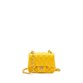 CHANEL CLASSIC MINI SQUARE FLAP BAG CAVIAR YELLOW LGHW