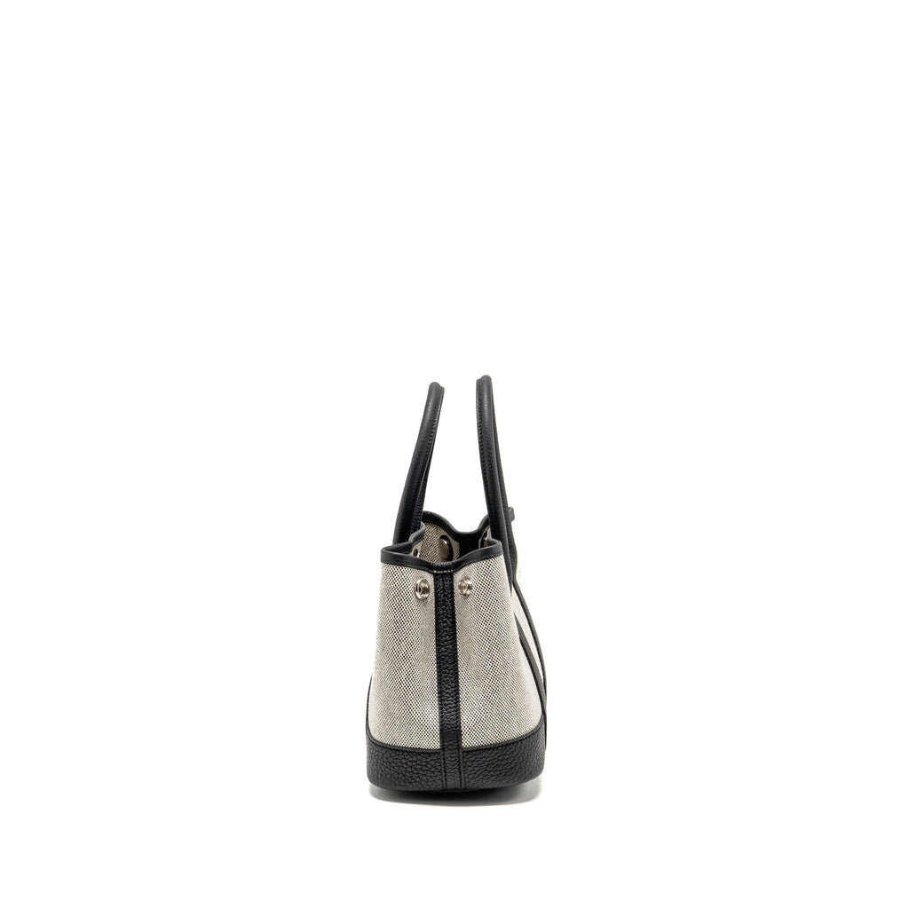 Hermes Neo Garden Party 23 Canvas/Negonda Ecru-Noir/Noir SHW
