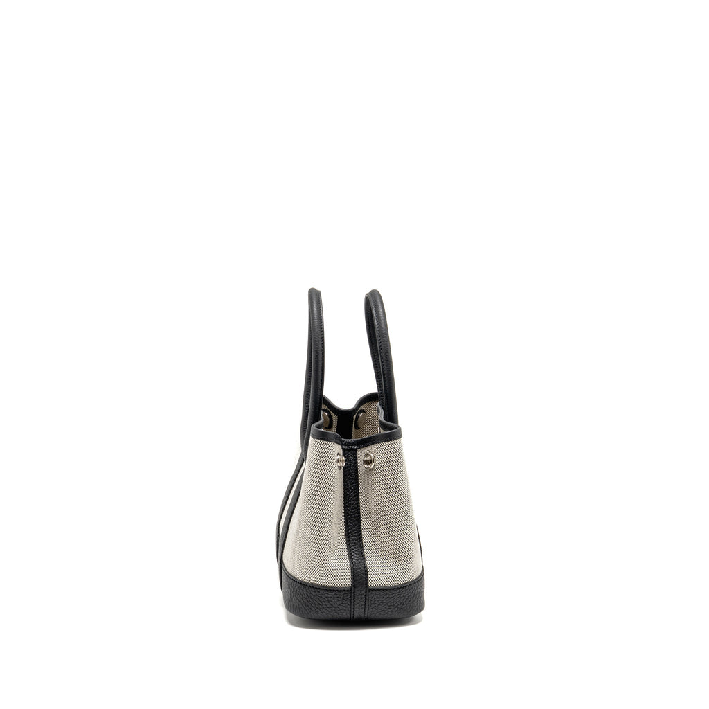 Hermes Neo Garden Party 23 Canvas/Negonda Ecru-Noir/Noir SHW