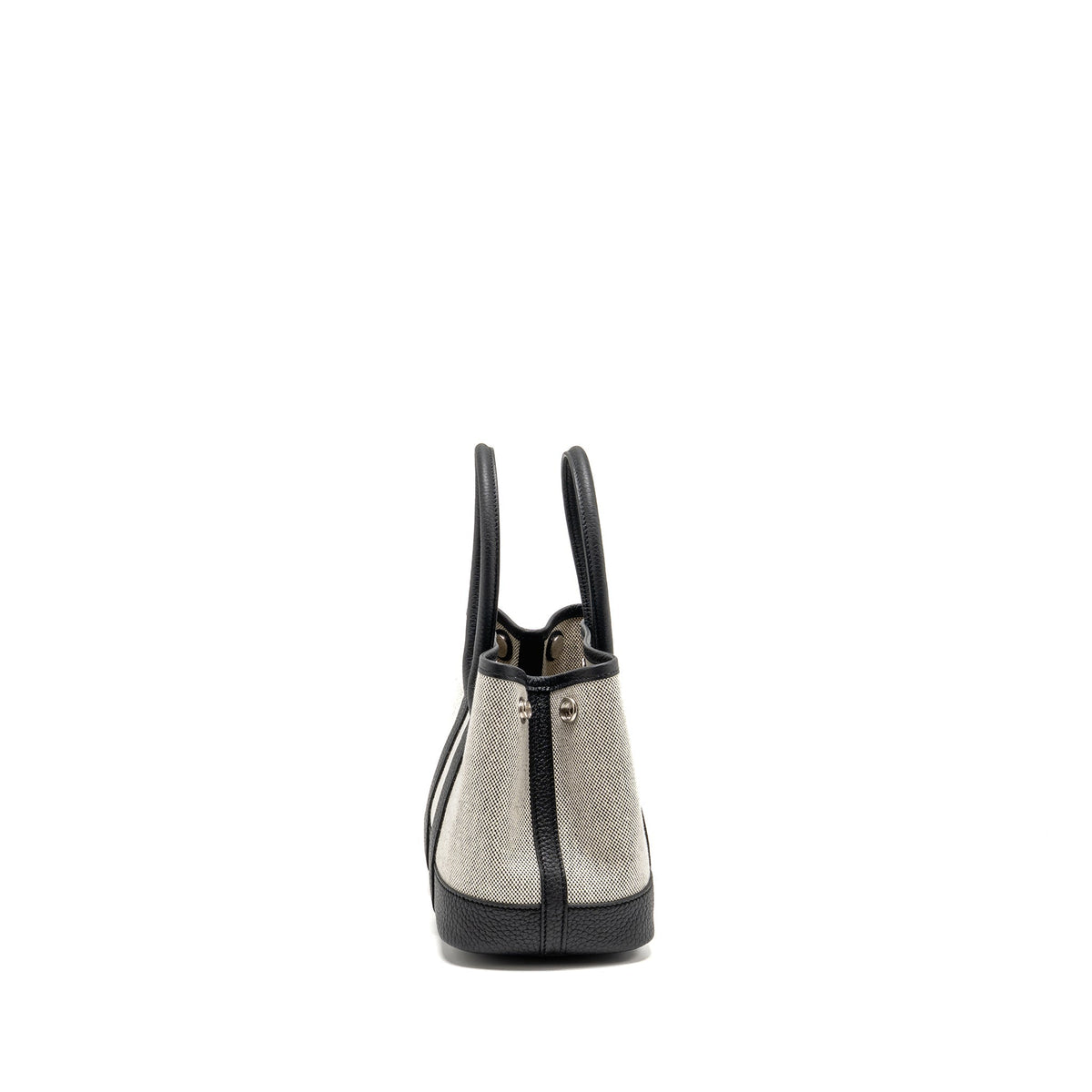 Hermes Neo Garden Party 23 Canvas/Negonda Ecru-Noir/Noir SHW