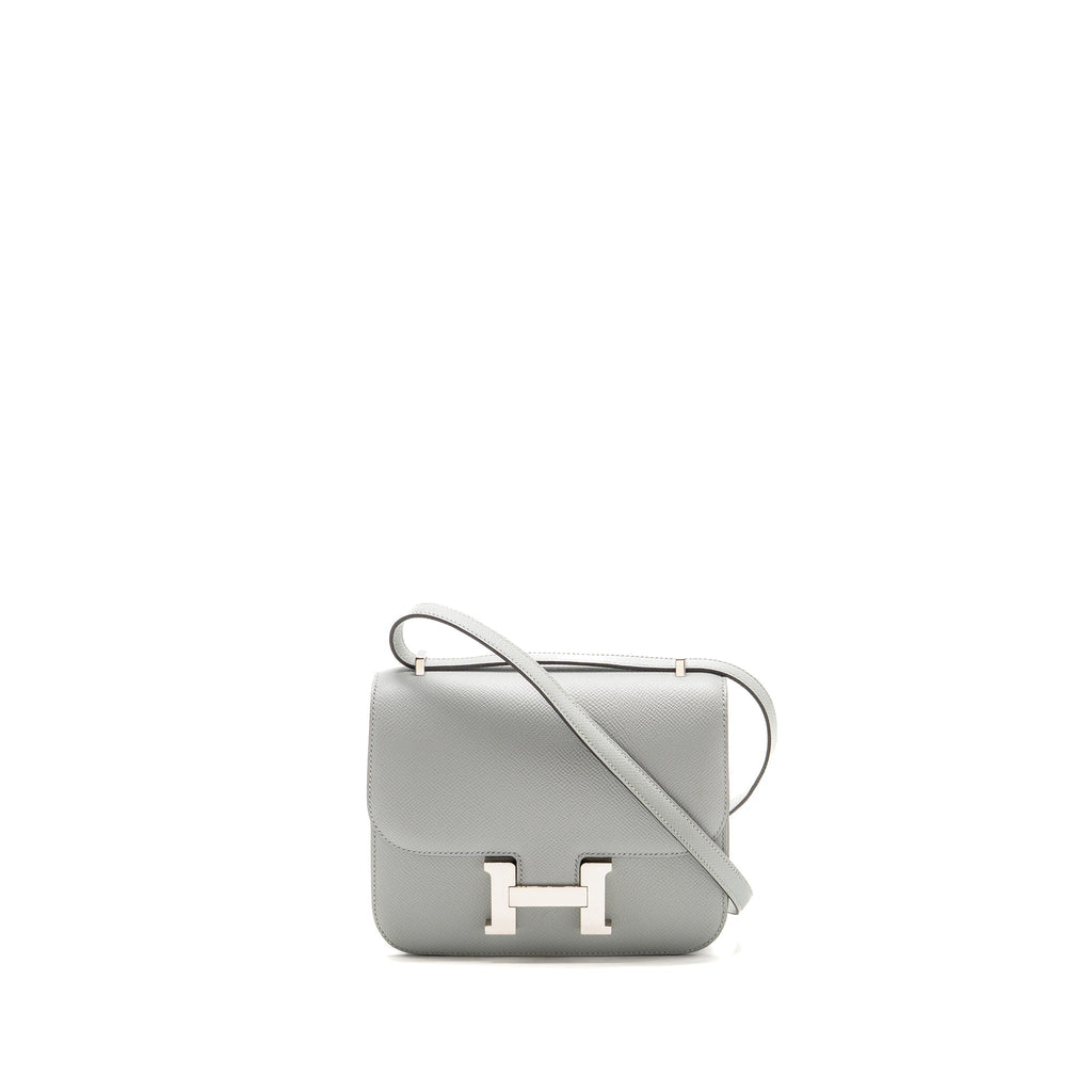 Hermes Mini Constance Epsom 8U Bleu Glacier SHW