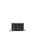 CHANEL CLASSIC WALLET ON CHAIN CAVIAR BLACK SHW (MICROCHIP)