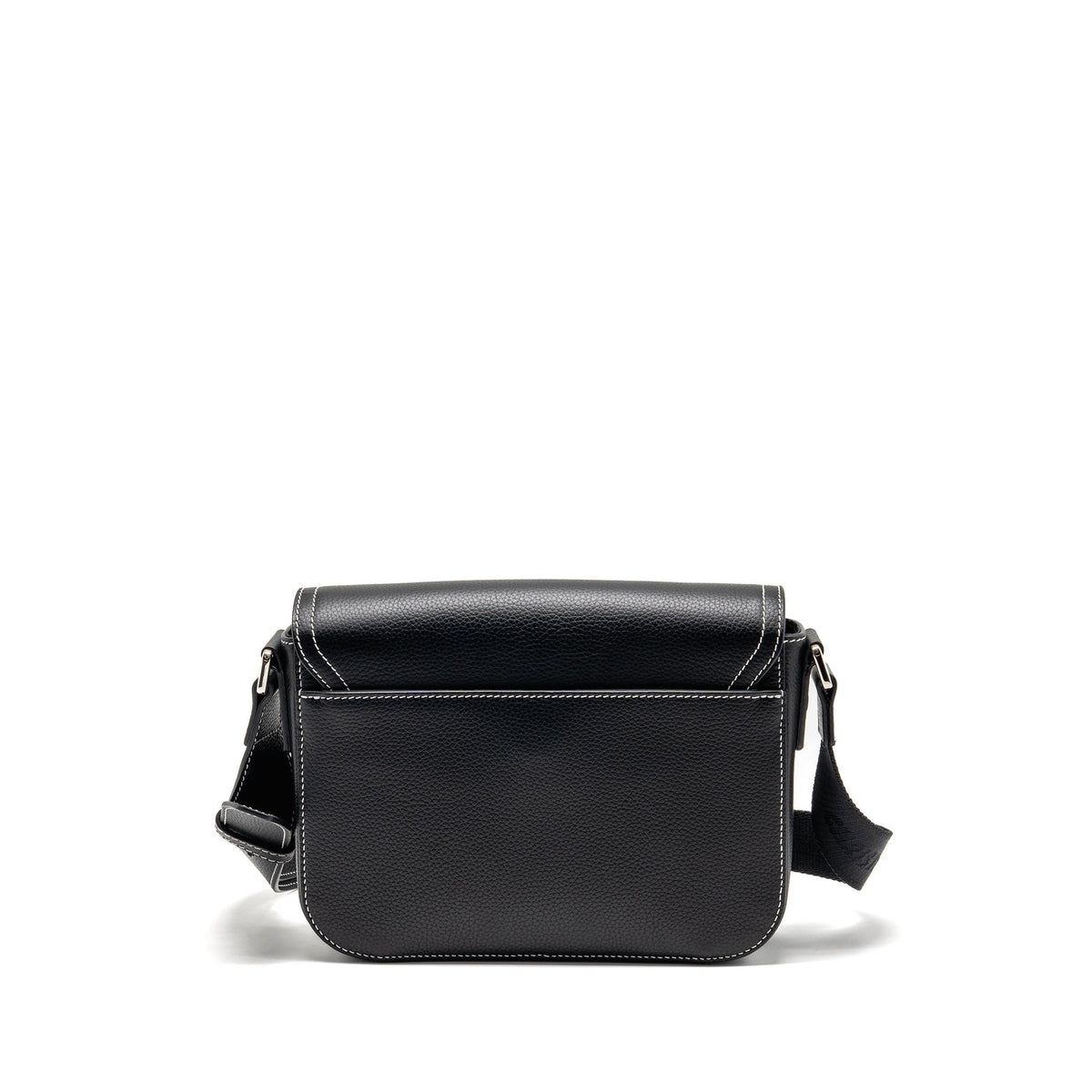 DIOR MEDIUM SADDLE FLAP MESSENGER BAG GRAINED CALFSKIN BLACK GHW