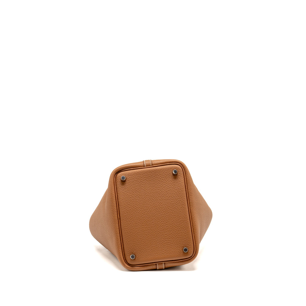 Hermes Picotin 18 Lock Bag Clemence Gold SHW
