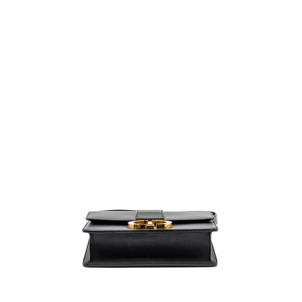 DIOR MEDIUM 30 MONTAIGNE FLAP BAG CALFSKIN BLACK GHW