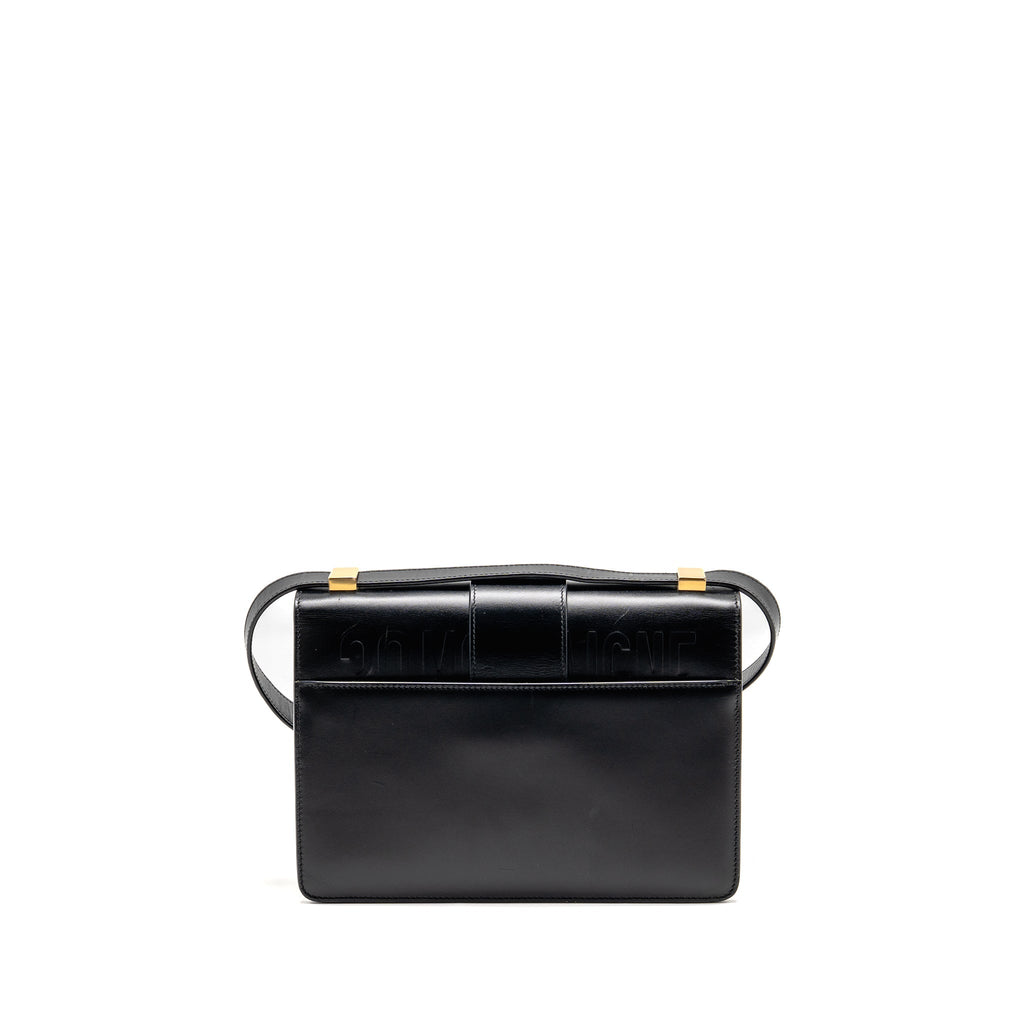 DIOR MEDIUM 30 MONTAIGNE FLAP BAG CALFSKIN BLACK GHW