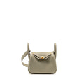 Hermes Mini Lindy Clemence Sauge GHW