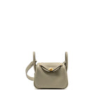 Hermes Mini Lindy Clemence Sauge GHW