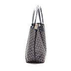 GOYARD SAINT LOUIS PM TOTE GOYARDINE CANVAS/CALFSKIN NAVY BLUE SHW