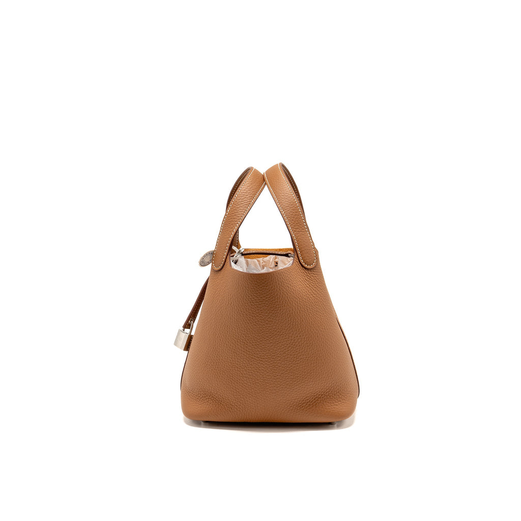 Hermes Picotin 18 Lock Bag Clemence Gold SHW