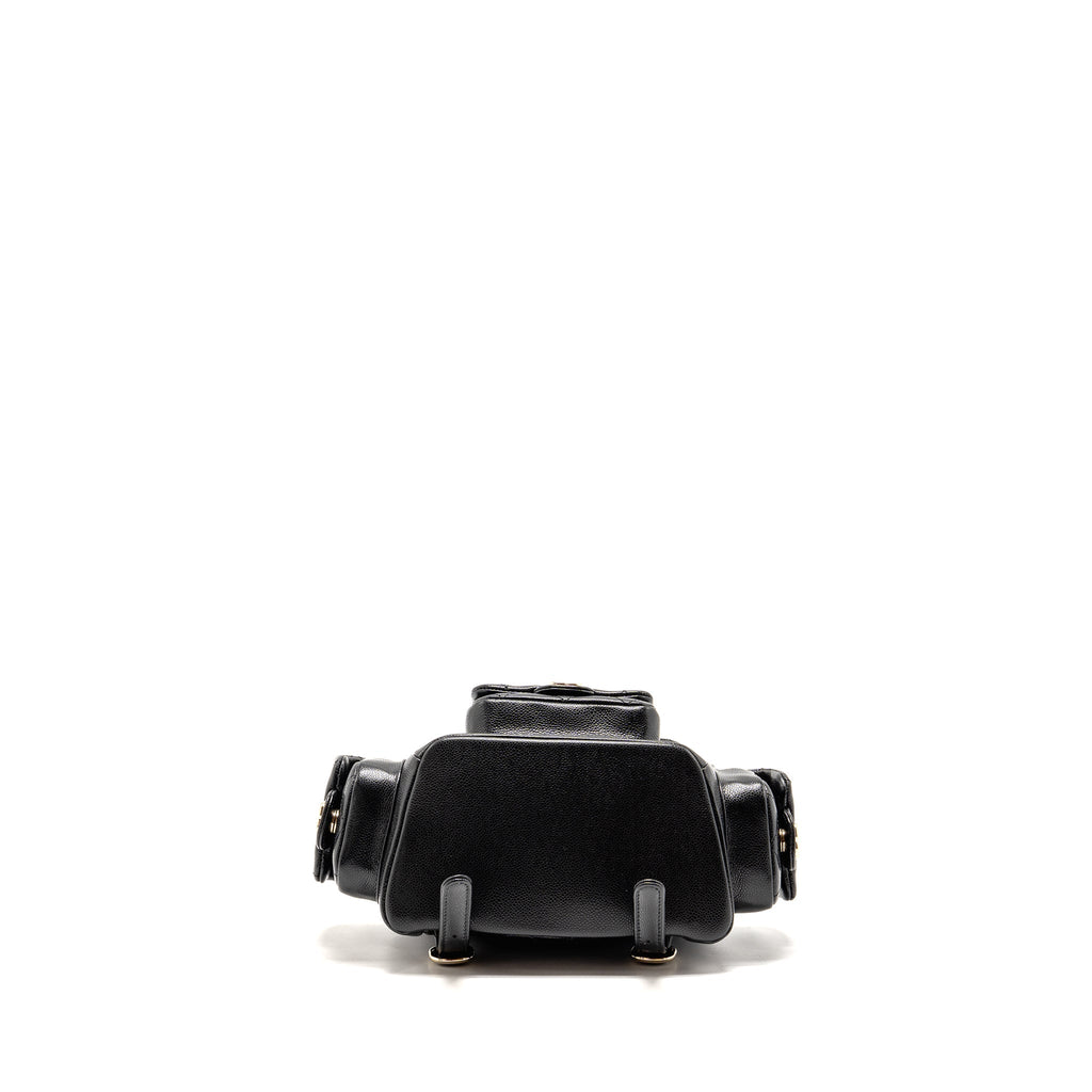 Chanel Small Duma Backpack Caviar Black LGHW (Microchip)