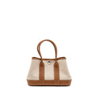 HERMES NEO GARDEN PARTY 23 CANVAS/NEGONDA ECRU-BEIGE/GOLD SHW