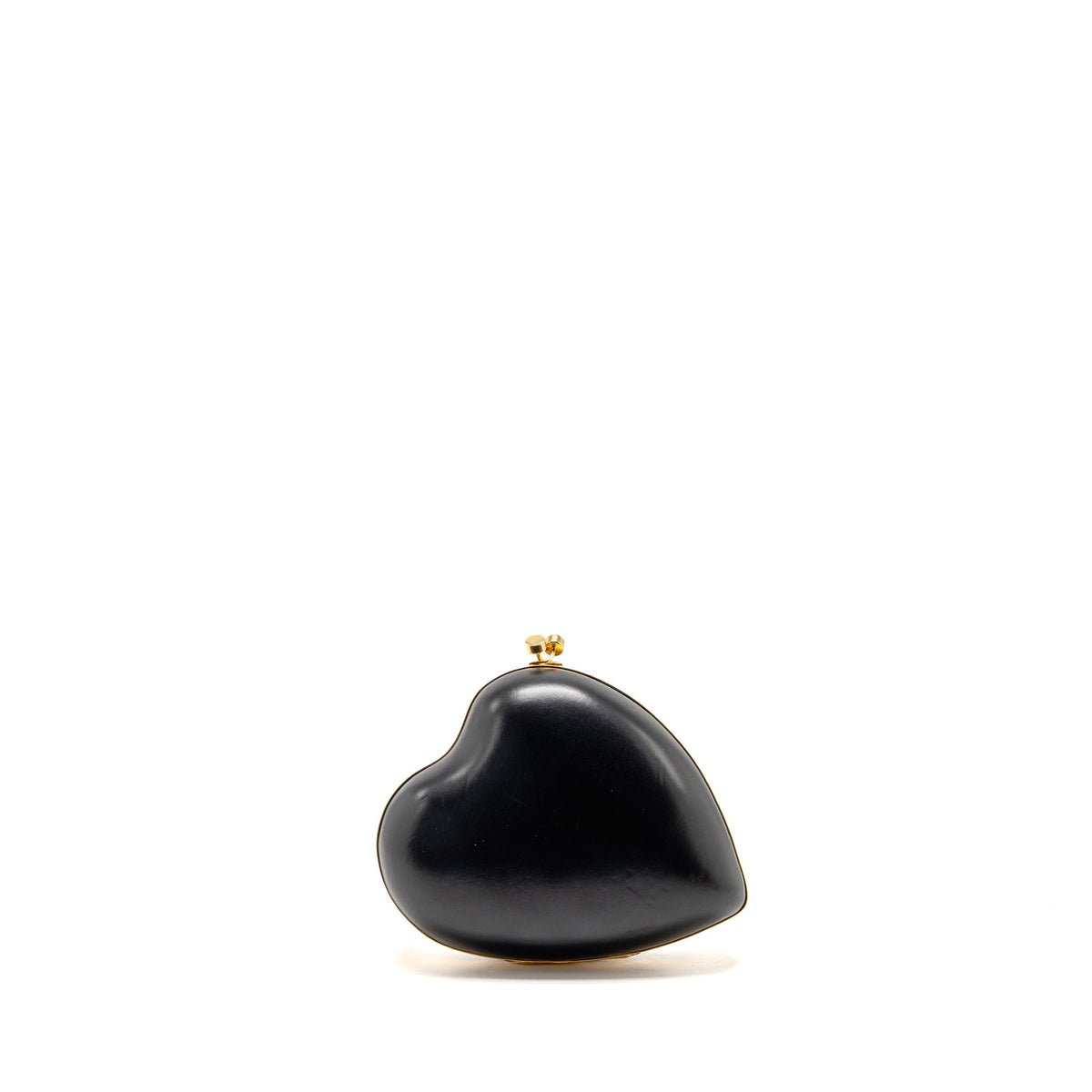 Saint Laurent/YSL Boite Love Clutch with Chain Leather Black GHW