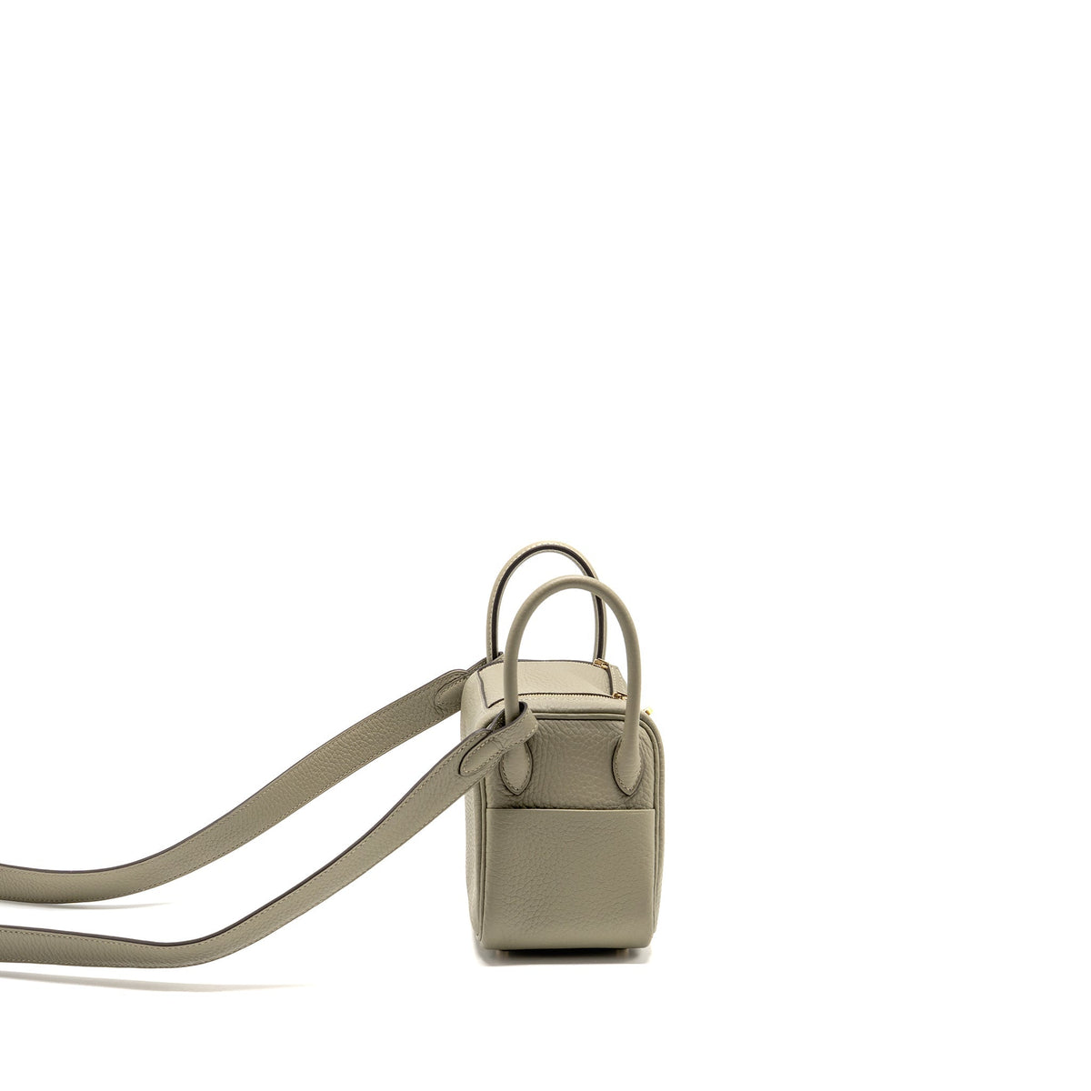Hermes Mini Lindy Clemence Sauge GHW