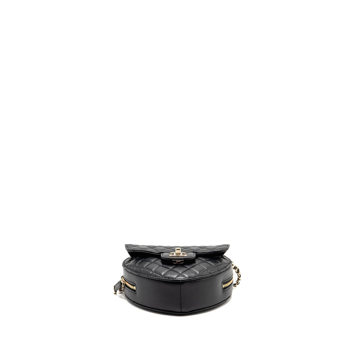 CHANEL 22S HEART BAG LAMBSKIN BLACK LGHW (MICROCHIP)