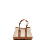 HERMES NEO GARDEN PARTY 23 CANVAS/NEGONDA ECRU-BEIGE/GOLD SHW