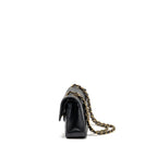 CHANEL SMALL CLASSIC DOUBLE FLAP CAVIAR BLACK GHW (MICROCHIP)