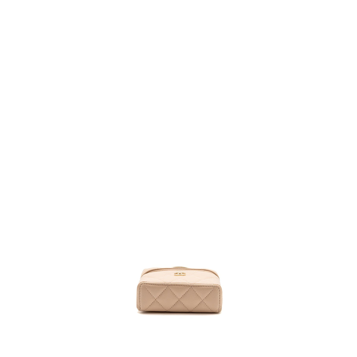 Chanel Classic Mini Vanity Bag Charm Grained Shiny Calfskin Light Pink LGHW (Microchip)