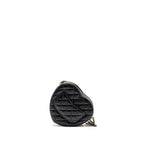 CHANEL 22S HEART BAG LAMBSKIN BLACK LGHW (MICROCHIP)