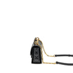 DIOR SMALL DIOR JOLIE TOP HANDLE BAG CANNAGE CALFSKIN BLACK GHW