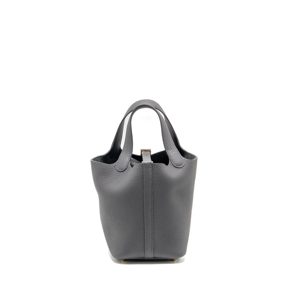 Hermes Picotin 18 Lock bag Clemence Ardoise LGHW