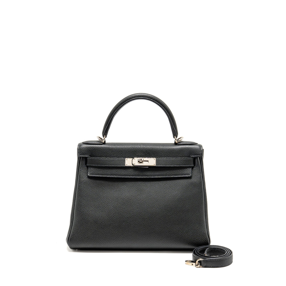Hermes Kelly 28 Togo Graphite SHW