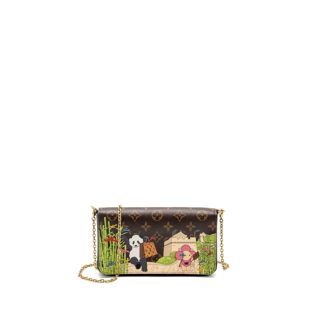 LOUIS VUITTON FELICIE POCHETTE LIMITED EDITION MONOGRAM CANVAS GHW
