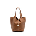 Hermes Picotin 22 Lock Bag Clemence/Swift Gold/Blue Brume Handle SHW