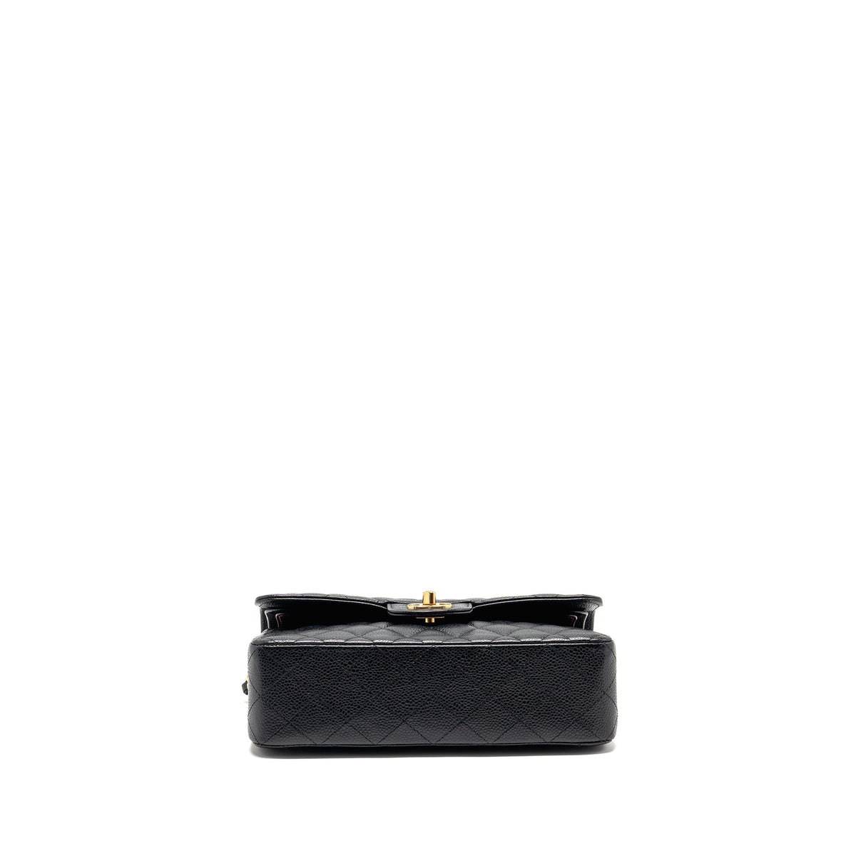 CHANEL SMALL CLASSIC DOUBLE FLAP CAVIAR BLACK GHW (MICROCHIP)